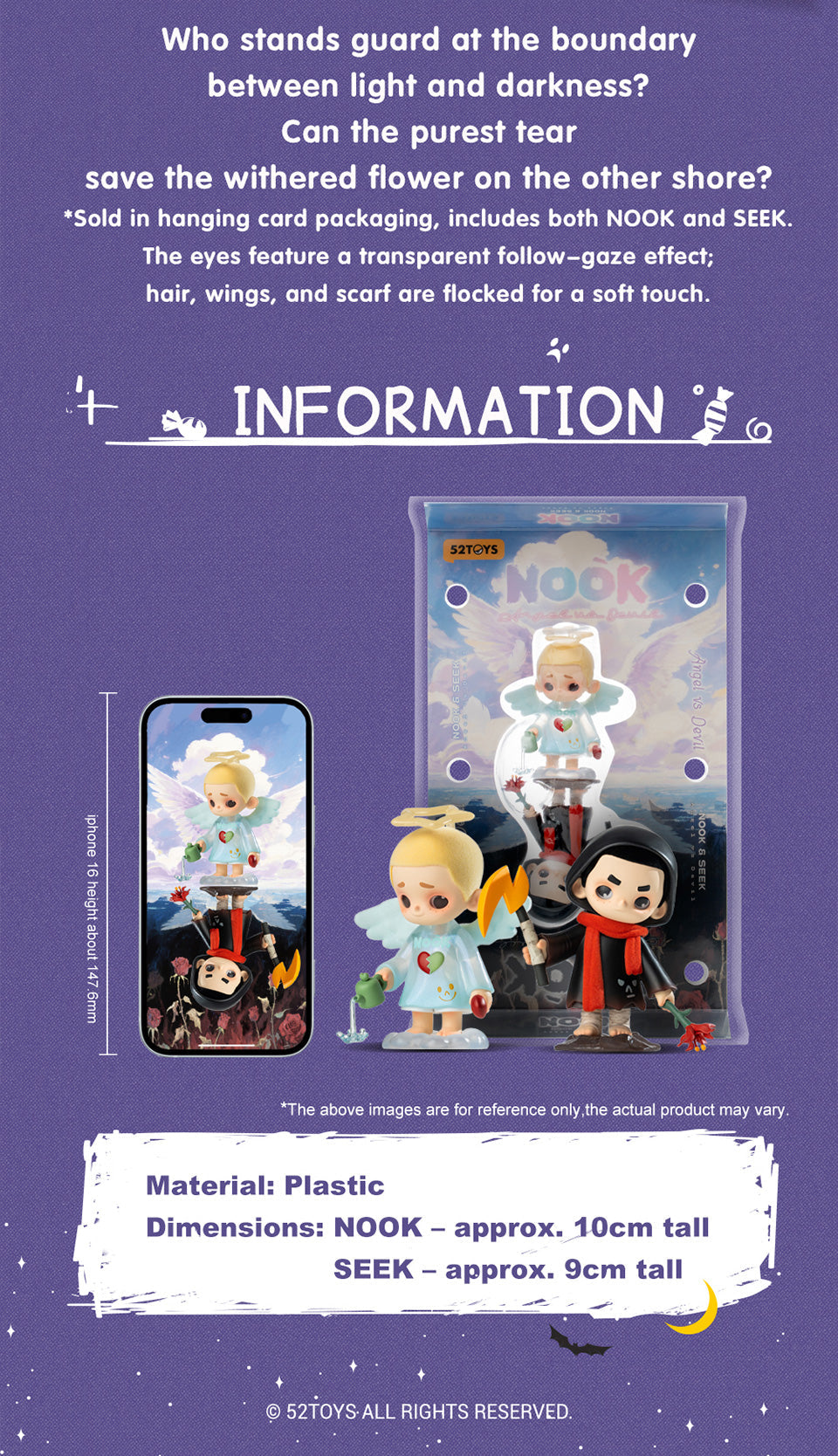 NOOK & SEEK – ANGEL VS DEVIL 100% LIMITED EDITION - Mô hình Art Toy - 52TOYS