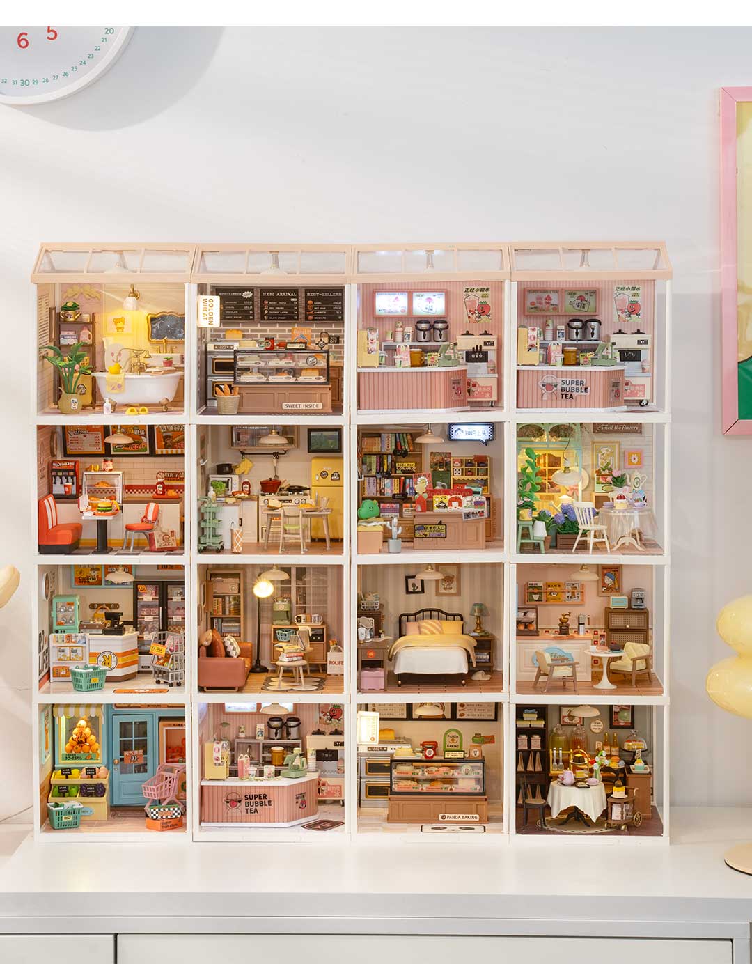 Rolife Pop Bubble Bathroom DW014B - Mô hình nhà tắm tí hon - Rolife