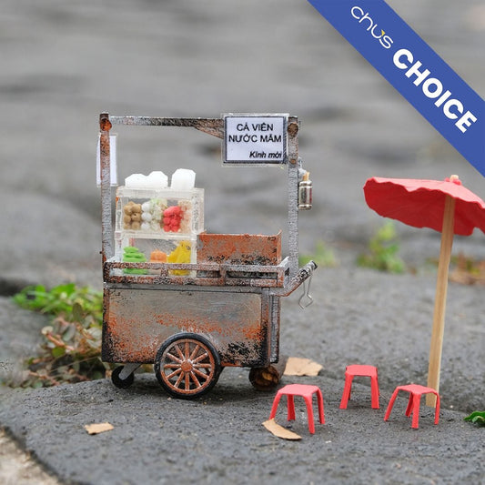 Nam Châm Hít Tủ Lạnh Xe Cá Viên - BST Xe Đẩy Hàng Rong Sài Gòn