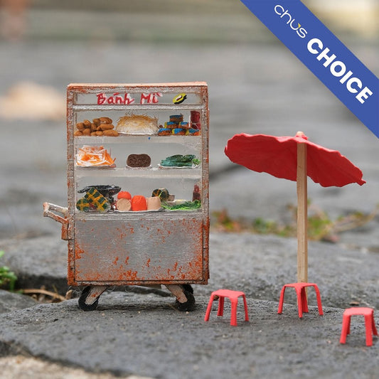 Nam Châm Xe Bánh Mì Sài Gòn - Mô Hình Hàng Rong Thủ Công