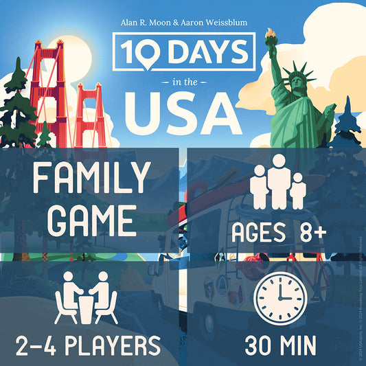 10 Days in the USA - Trò chơi Board Game Chiến Thuật - The Op Games