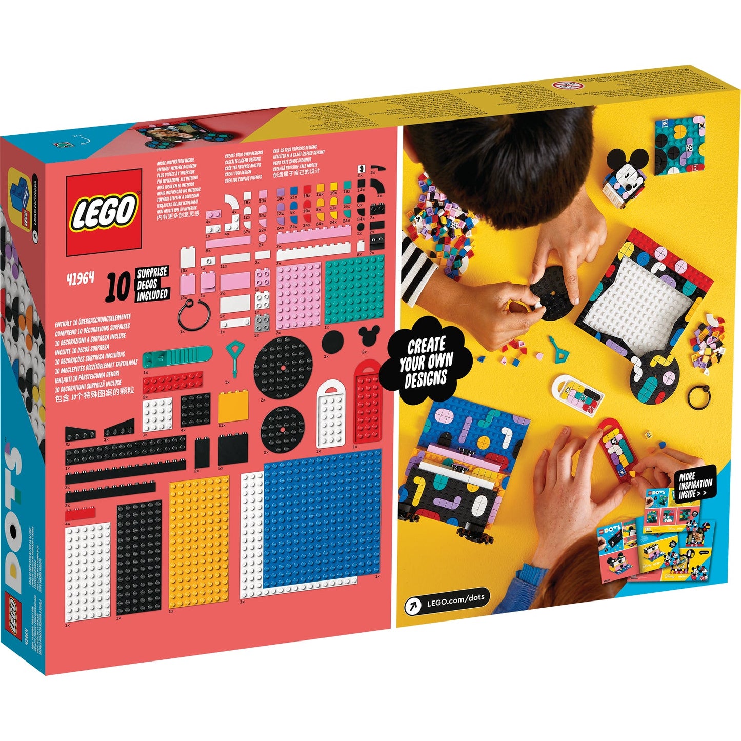 LEGO® DOTS™ Disney™ Mickey Mouse & Minnie Mouse Back-to-School Project Box - Bộ Dụng Cụ Học Tập Sáng Tạo LEGO 41964 LEGO - ản