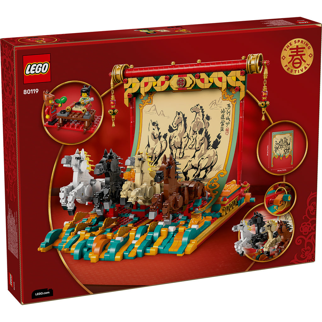 LEGO® Spring Festival Galloping Horse Canvas - Mô hình tranh ngựa phi Mã Đáo Thành Công - LEGO 80119
