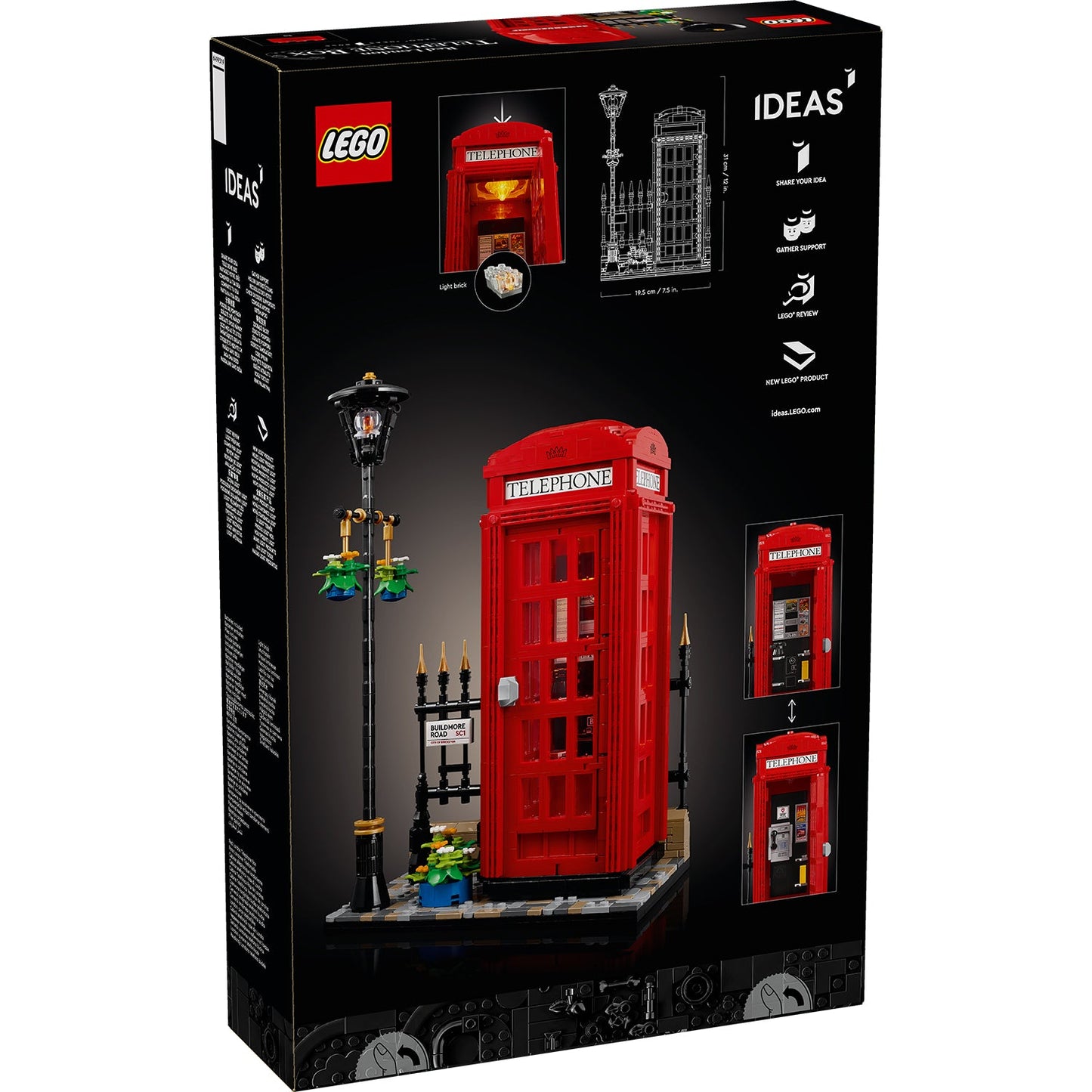 LEGO® Ideas Red London Telephone Box - Mô hình Bốt Điện Thoại London (21347) - LEGO LEGO - ảnh 4 - Building Set