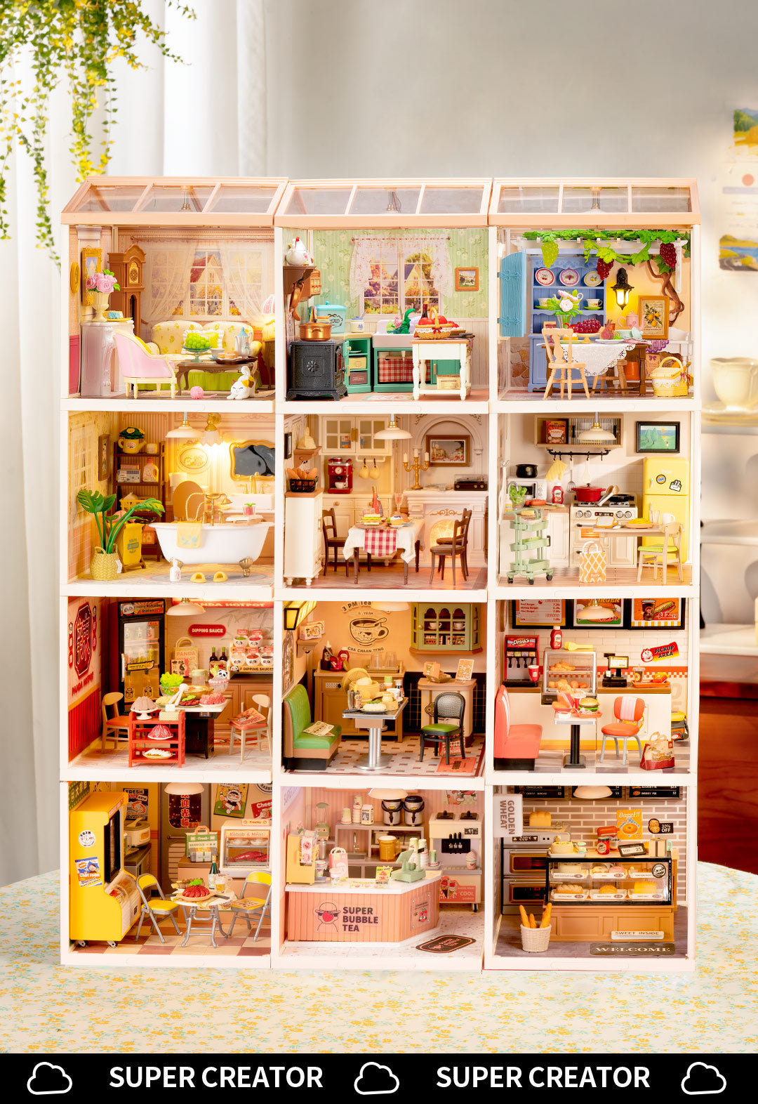 Rolife Farmhouse Kitchen DIY Miniature House DW024 - Mô Hình Nhà Bếp Đồng Quê Tự Làm - Rolife Super Creator