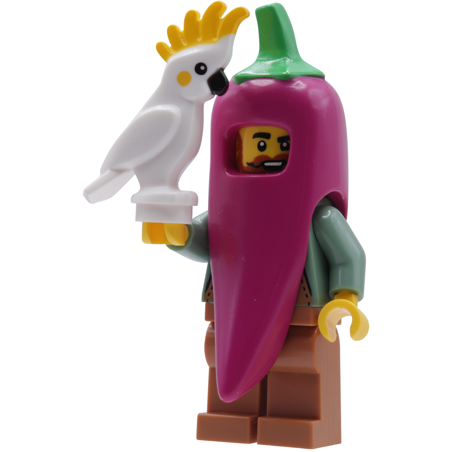 Minifigure Farmer with chilli costume - Nhân vật LEGO Nông dân trang phục ớt - Hình ảnh sản phẩm