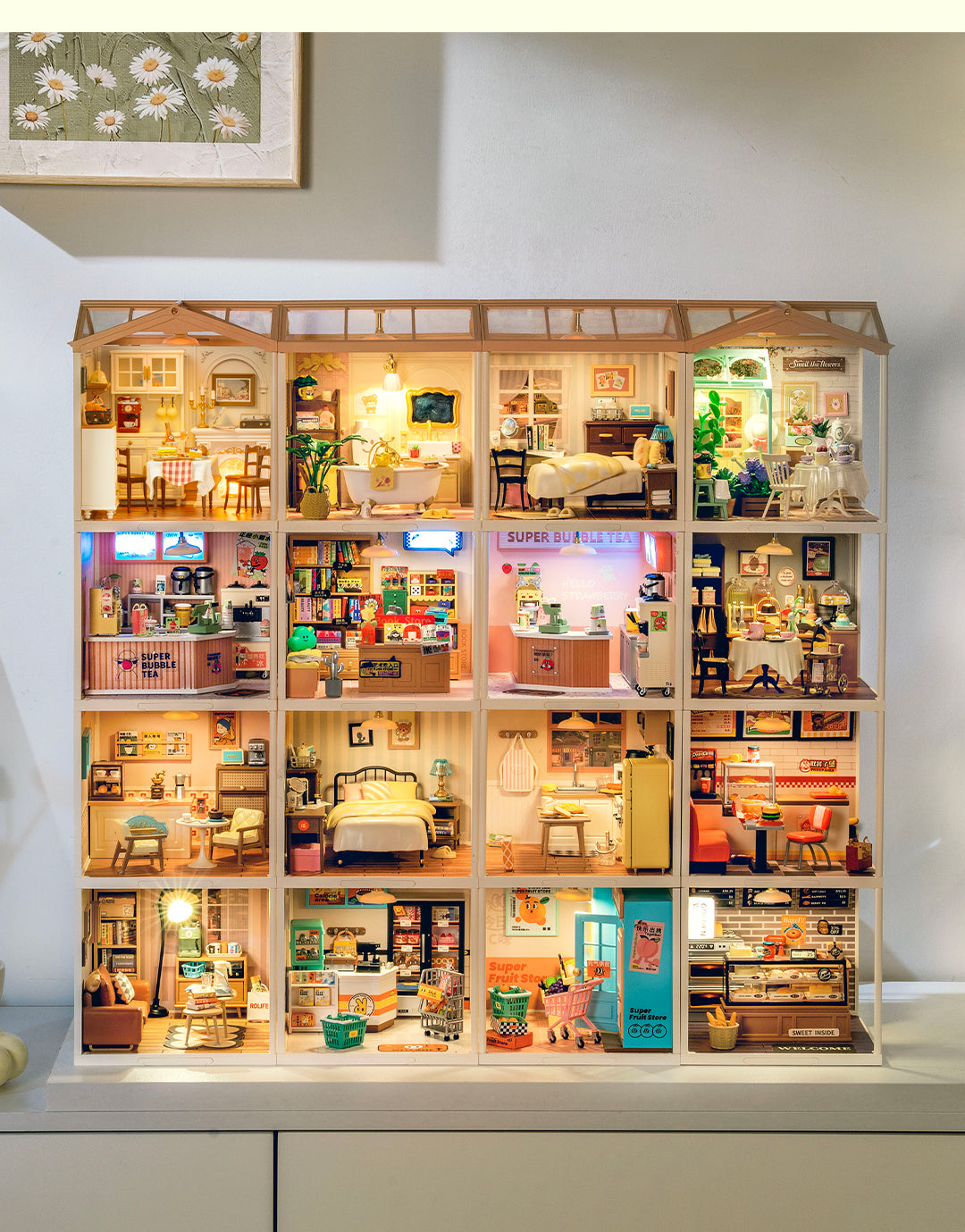 Rolife Warm Dining Room DW015B - Nhà mô hình mini lắp ráp - Super Creator Series