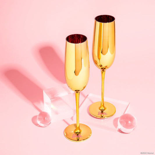 Barbie™ X Dragon Glassware® Dreamhouse™ Champagne Flutes - Bộ 2 Ly Champagne Pha Lê Cao Cấp - Dragon Glassware - Hình ảnh chi tiết 2