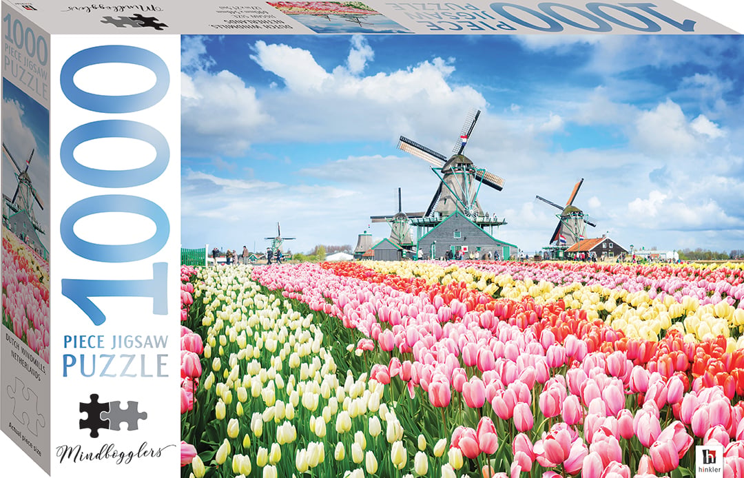 1000 piece Jigsaw:Dutch Windmills, Netherlands