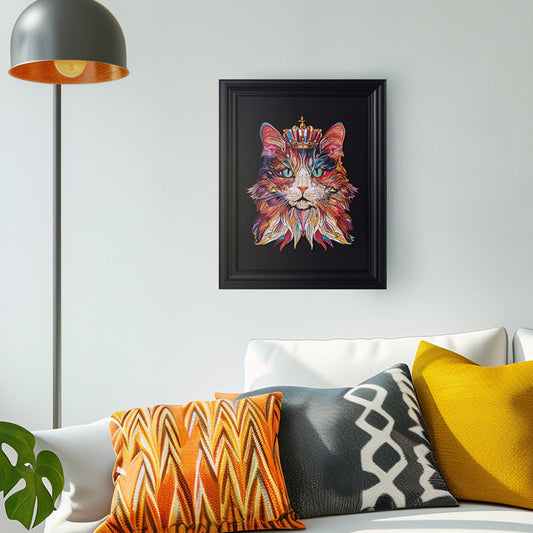 Rowood Wooden Jigsaw Puzzle - Cat King TA002 - Bộ xếp hình gỗ 200 mảnh - Rolife