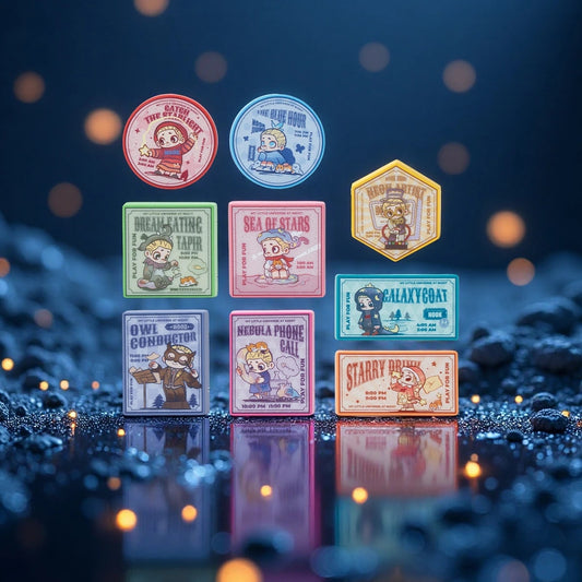 NOOK NIGHT SERIES LIGHT-UP FRIDGE MAGNET BLIND BOX - Mô Hình Nam Châm Tủ Lạnh Phát Sáng - 52TOYS