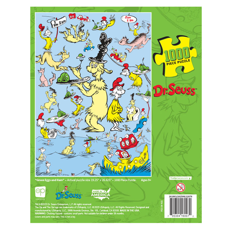 Dr. Seuss "Green Eggs and Ham" 1,000 Piece Puzzle - Bộ xếp hình 1000 mảnh - The Op Games - Hình ảnh bổ sung 5