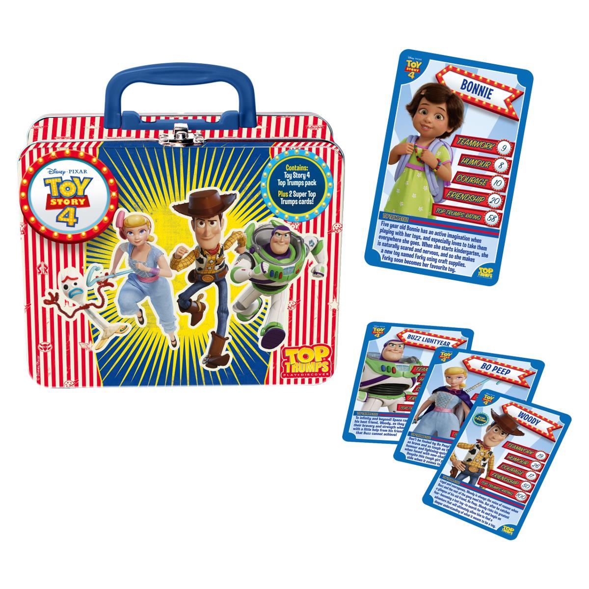 Toy Story 4 Top Trumps Card Game Collectors Tin - Trò chơi thẻ bài sưu tầm Winning Moves - Hình ảnh chi tiết 2