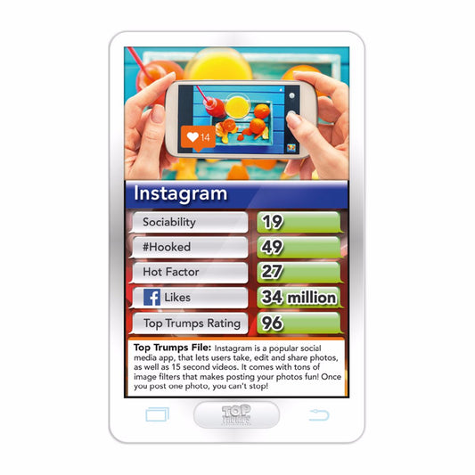 Hottest Top 30 Apps Top Trumps Card Game - Trò chơi thẻ bài so sánh ứng dụng - Winning Moves - Hình ảnh chi tiết 2