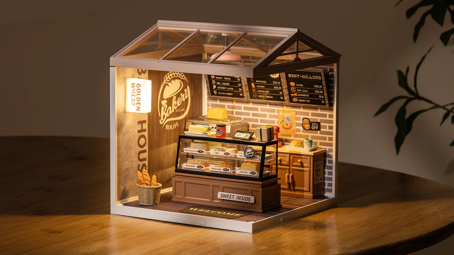 Rolife Golden Wheat Bakery DW005B - Mô hình nhà nhựa DIY Super Creator - Rolife
