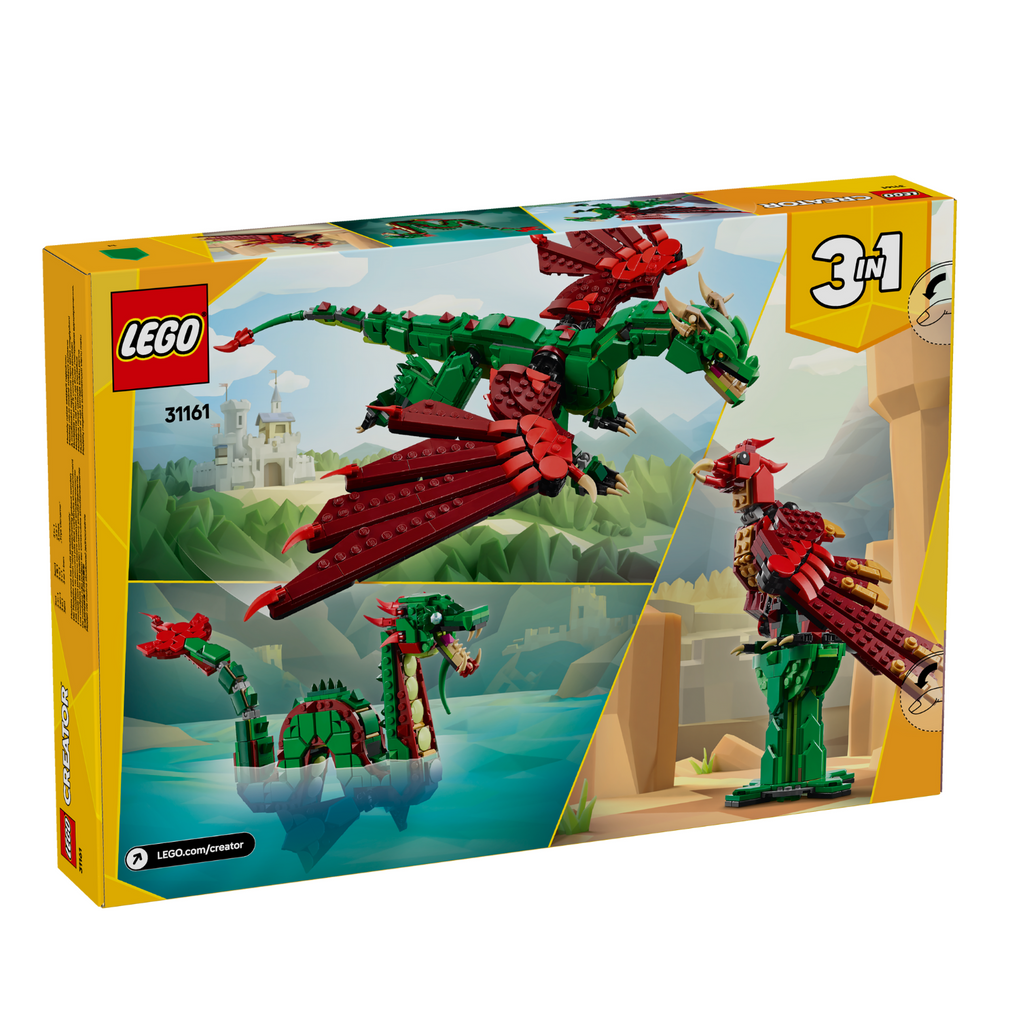 LEGO® Creator 3-in-1 Medieval Dragon - Bộ Lắp Ráp Rồng Trung Cổ 3 Trong 1 (31161)