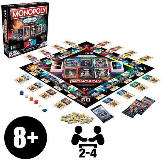 Bộ Cờ Tỷ Phú Monopoly Prizm: Phiên Bản NBA 2nd Edition Kèm Thẻ Bài Panini 2023-24 (F9571) Hasbro