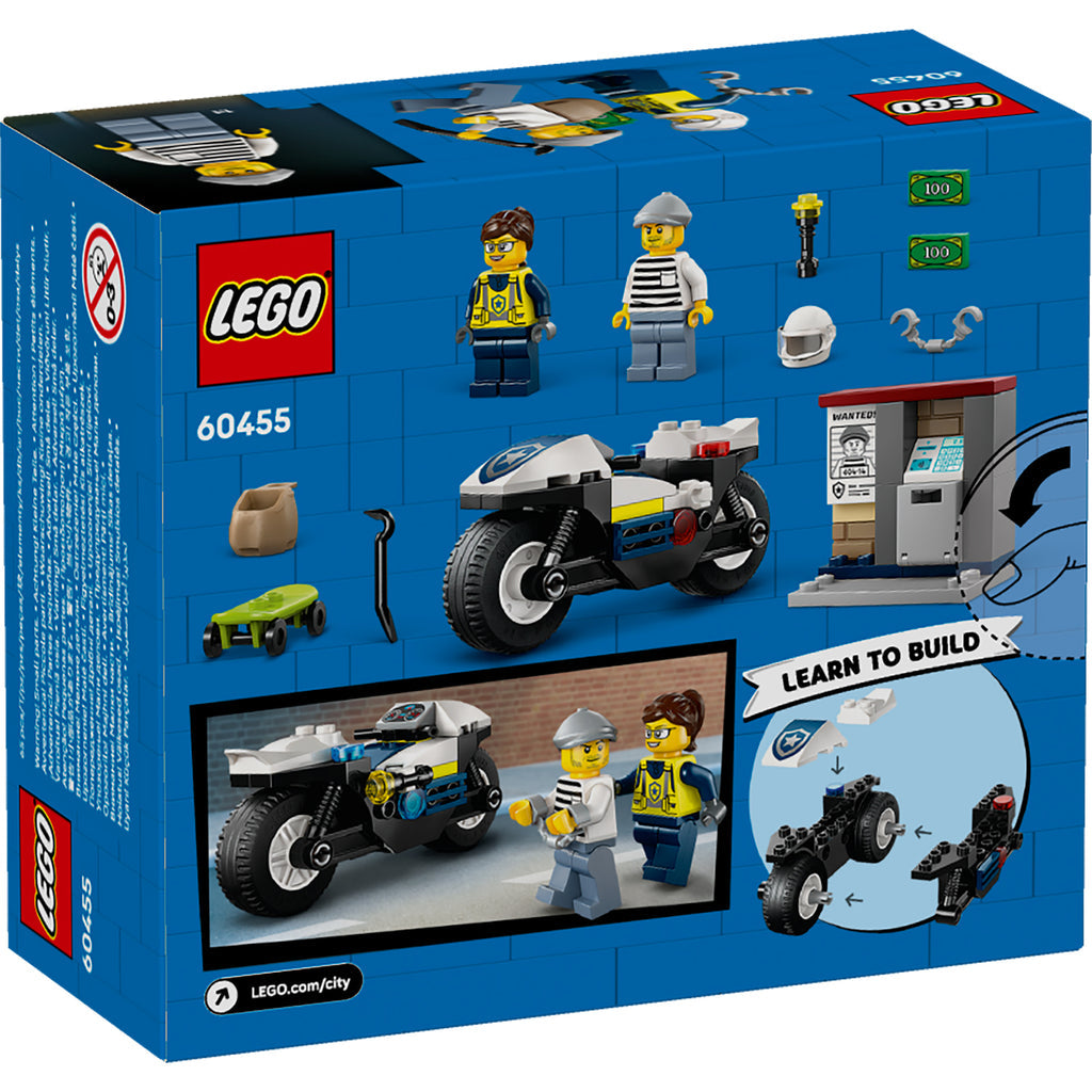 LEGO® City Police Motorcycle Chase - Đồ Chơi Lắp Ráp Xe Máy Cảnh Sát - LEGO 60455 - Hình ảnh bổ sung 9