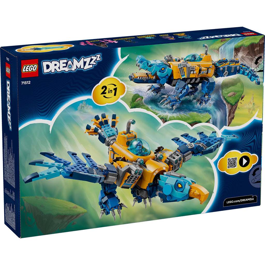 LEGO® DREAMZzz™ Crocodile Submarine - Đồ chơi lắp ráp Tàu ngầm Cá sấu 2-trong-1 71512