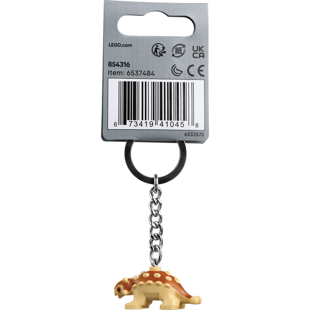 LEGO® Baby Ankylosaurus Keyring - Móc Khóa Khủng Long Jurassic World - LEGO 854316 - Góc nhìn khác 3