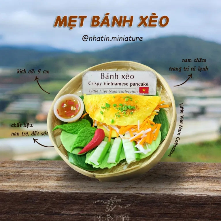Nam Châm Mô Hình Mẹt Ẩm Thực Việt Nam - Nhà Tin - Hình ảnh chi tiết 2