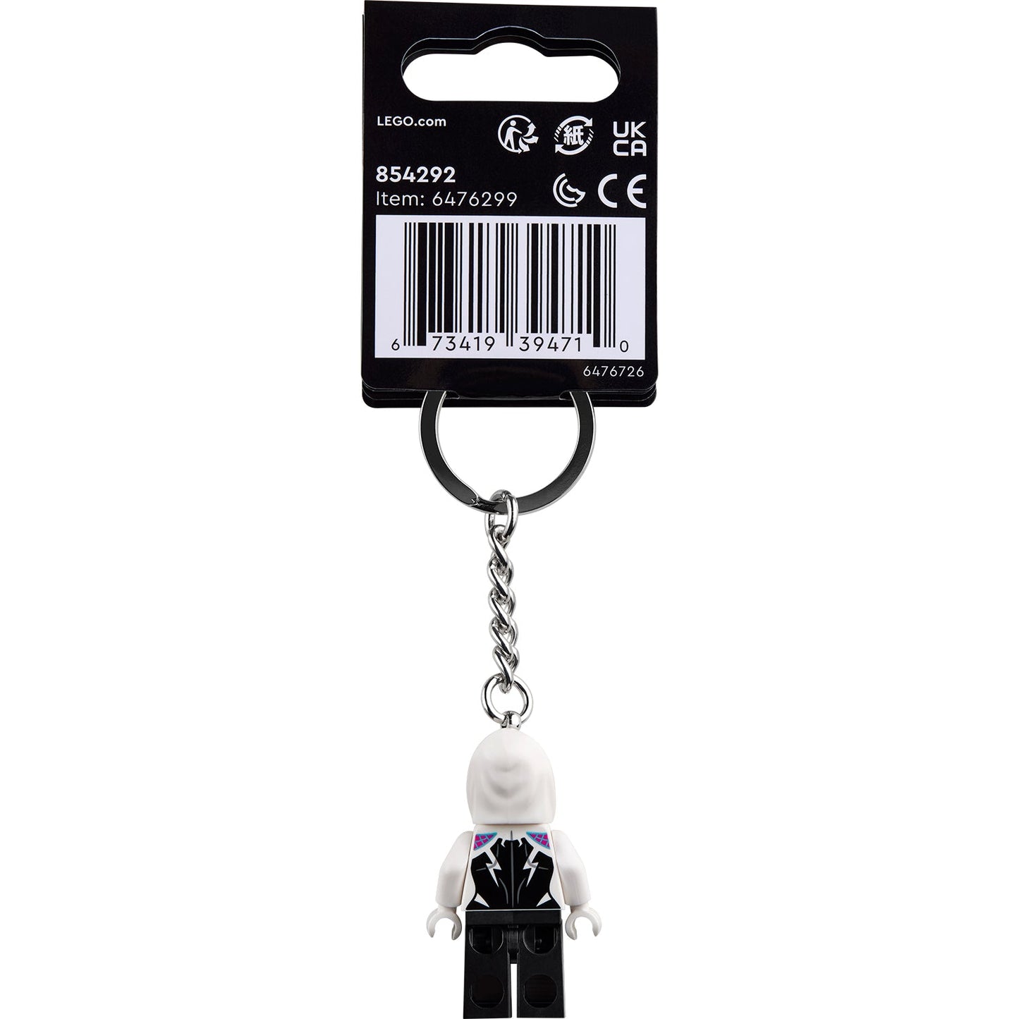LEGO® Marvel Ghost-Spider Keyring - Móc Khóa Nhân Vật Marvel - LEGO 854292 - Góc nhìn khác 3
