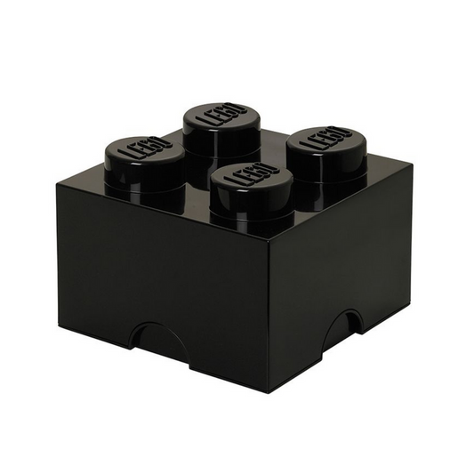 LEGO Storage Brick 4 Stud - Black - Hộp Đựng Đồ Chơi LEGO Chính Hãng - Hình ảnh chi tiết 2