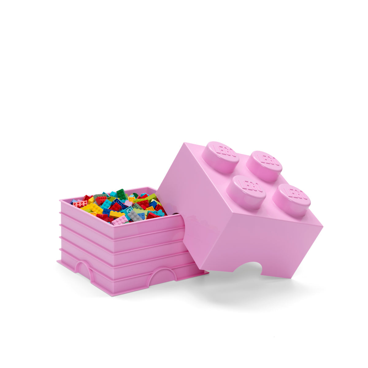 LEGO Storage Brick 4 Stud - Light Pink - Hộp Lưu Trữ 4 Nút LEGO - Góc nhìn khác 3