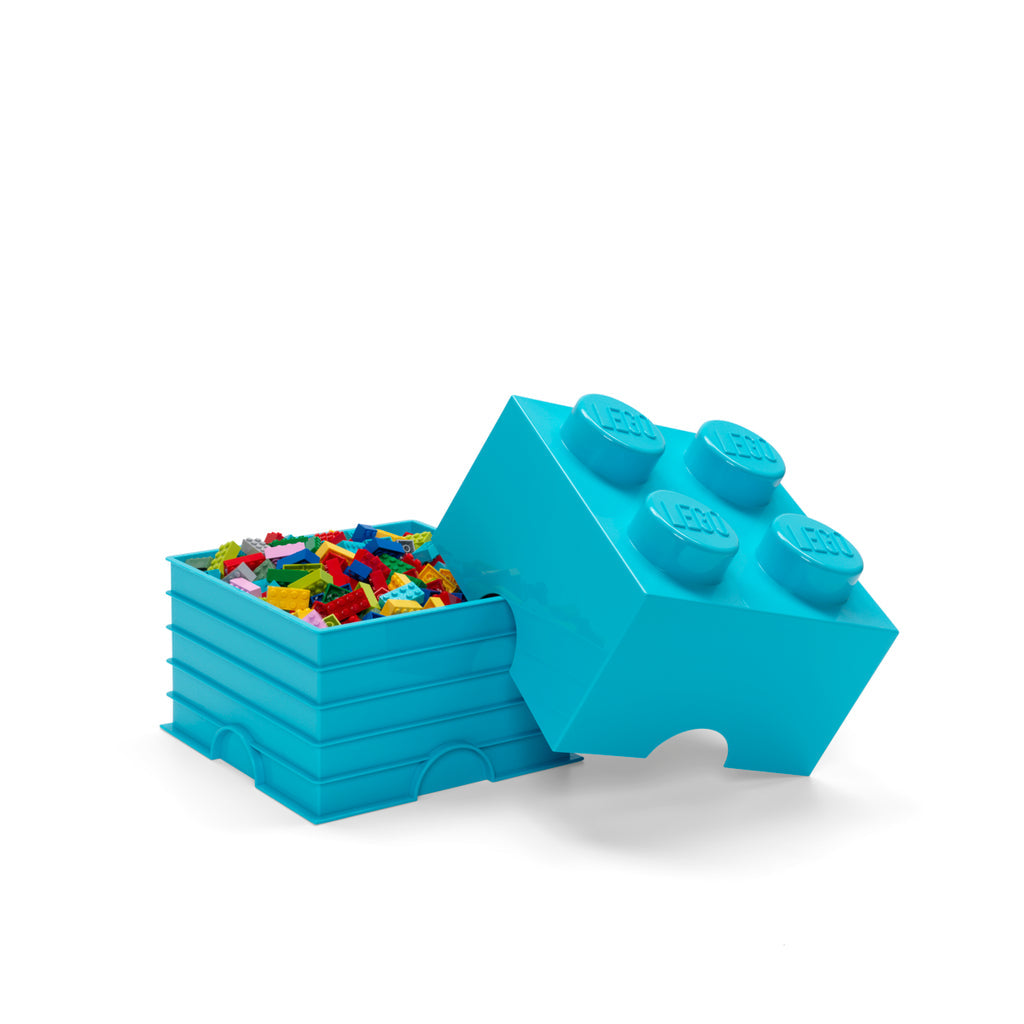 LEGO Storage Brick 4 Stud - Medium Azur - Hộp Đựng Gạch Đồ Chơi LEGO Chính Hãng - Góc nhìn khác 3