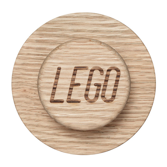 LEGO Wooden Wall Hanger Set Of 3 - Light Oak | Bộ 3 Móc Treo Tường Gỗ Sồi Hình Nút Gạch LEGO - Hình ảnh chi tiết 2