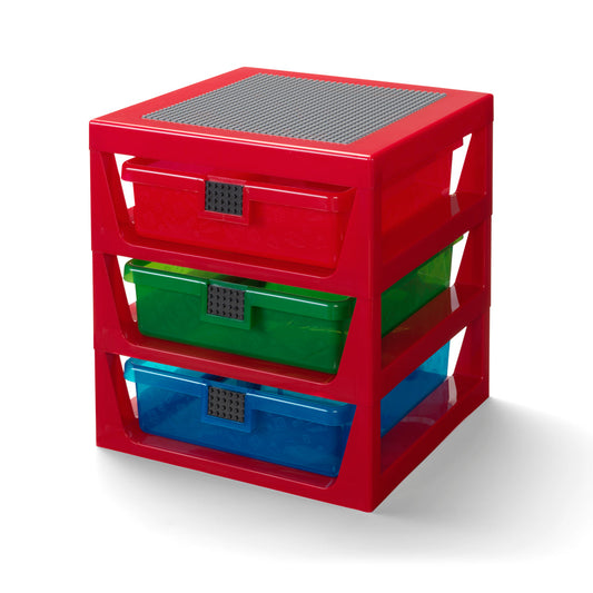 LEGO 3-Drawer Storage Rack - Red - Kệ Lưu Trữ LEGO 3 Ngăn Kéo - LEGO 40950001 - Hình ảnh chi tiết 2