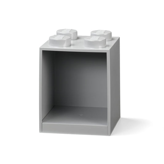 LEGO® 4-Stud Brick Shelf - Medium Stone Grey - Kệ Gạch 4 Nút Trang Trí - LEGO 41141740 - Hình ảnh chi tiết 2
