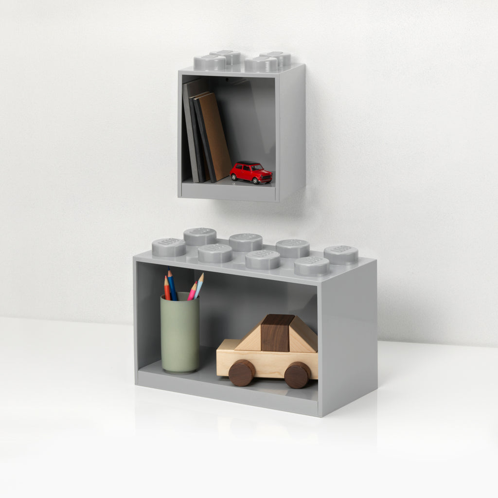 LEGO® 8-Stud Brick Shelf - Medium Stone Grey - Kệ Trang Trí Viên Gạch LEGO - LEGO 41151740 - Hình ảnh bổ sung 5