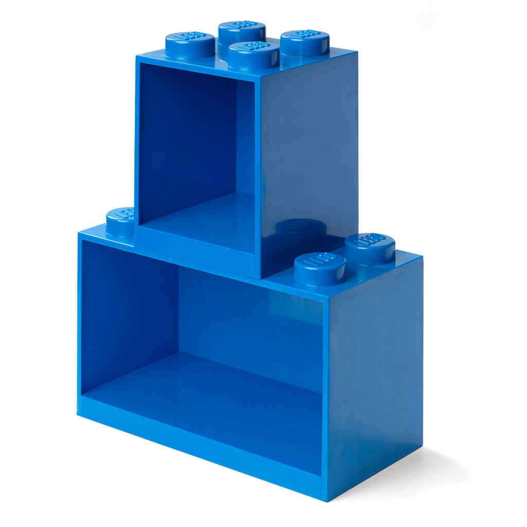 LEGO Brick Shelf Set 4 & 8 Knobs - Blue - Bộ Kệ Trưng Bày Gạch LEGO 4 & 8 Núm Chính Hãng - Hình ảnh sản phẩm