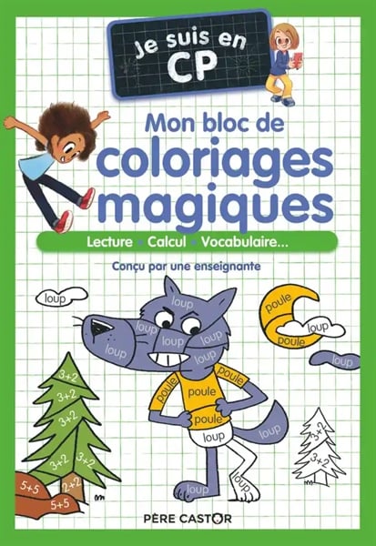 Mon Bloc De Coloriages Magiques - Cp - Lecture - Calcul - Vocabulaire...