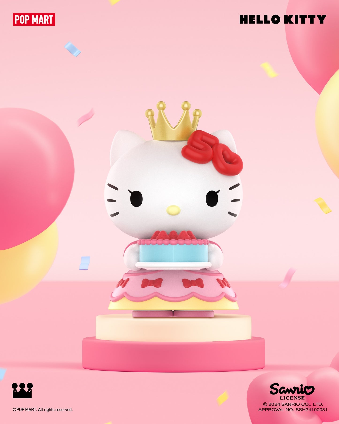 Sanrio characters Hello Kitty 50th Anniversary Series Figures Mô hình Blind Box Pop Mart