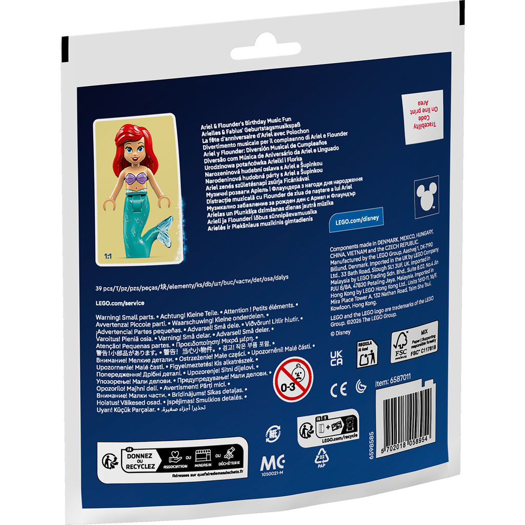 LEGO® Disney Ariel & Flounders Birthday Music Fun - Đồ Chơi Lắp Ráp Nàng Tiên Cá - LEGO 30720 - Hình ảnh bổ sung 4
