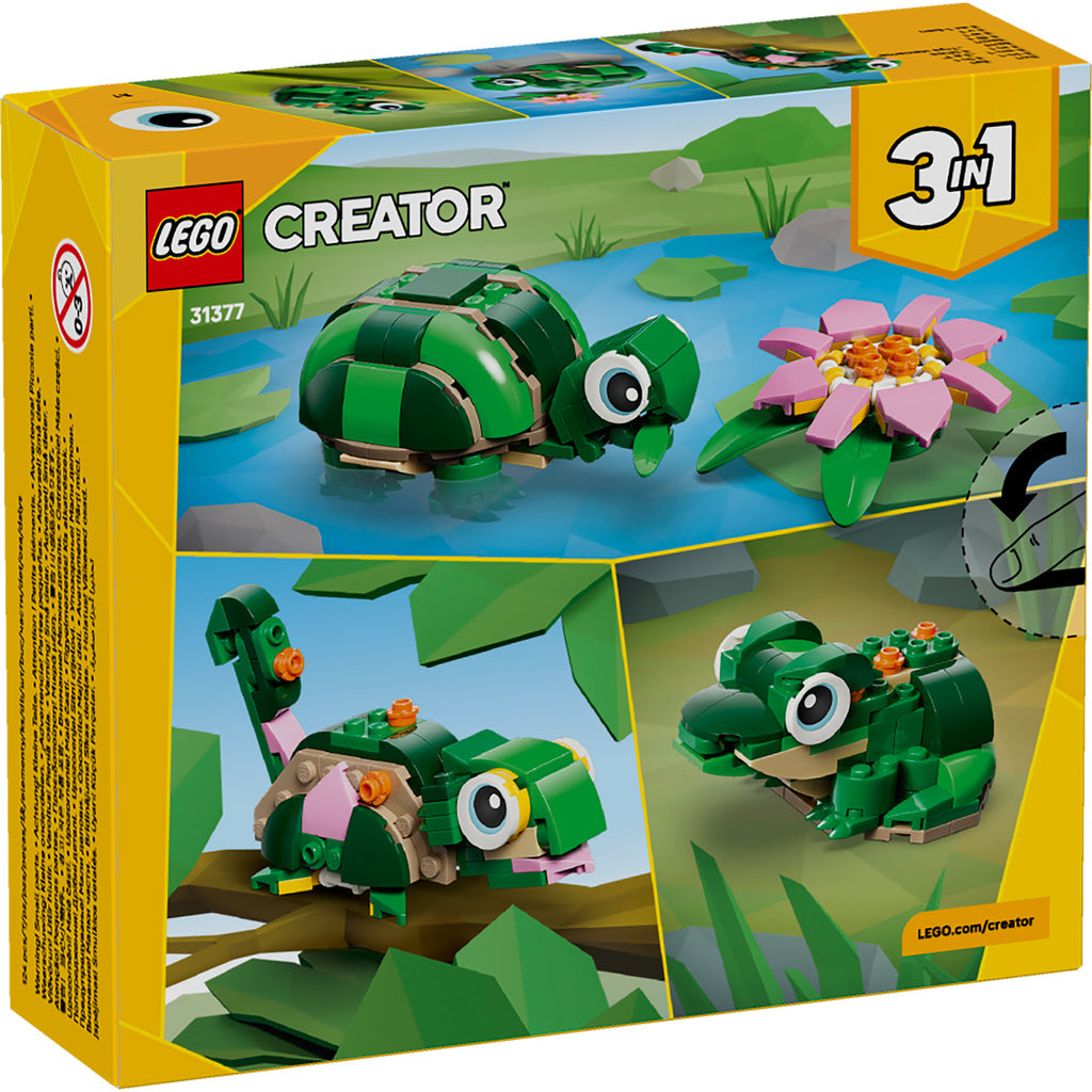 LEGO® Creator 3-in-1 Turtle with a Water Lily Flower - Đồ chơi lắp ráp Rùa và Hoa Súng 31377