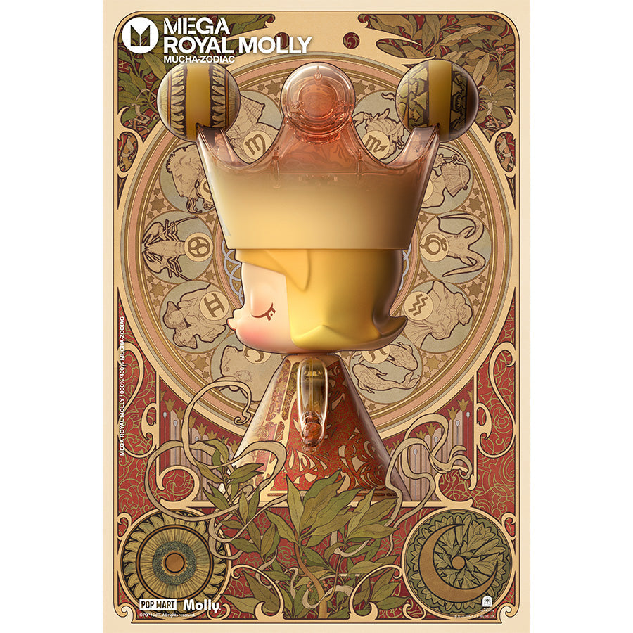 Mega Royal Molly 400% Mucha Zodiac - Mô hình Art Toy - POP MART
