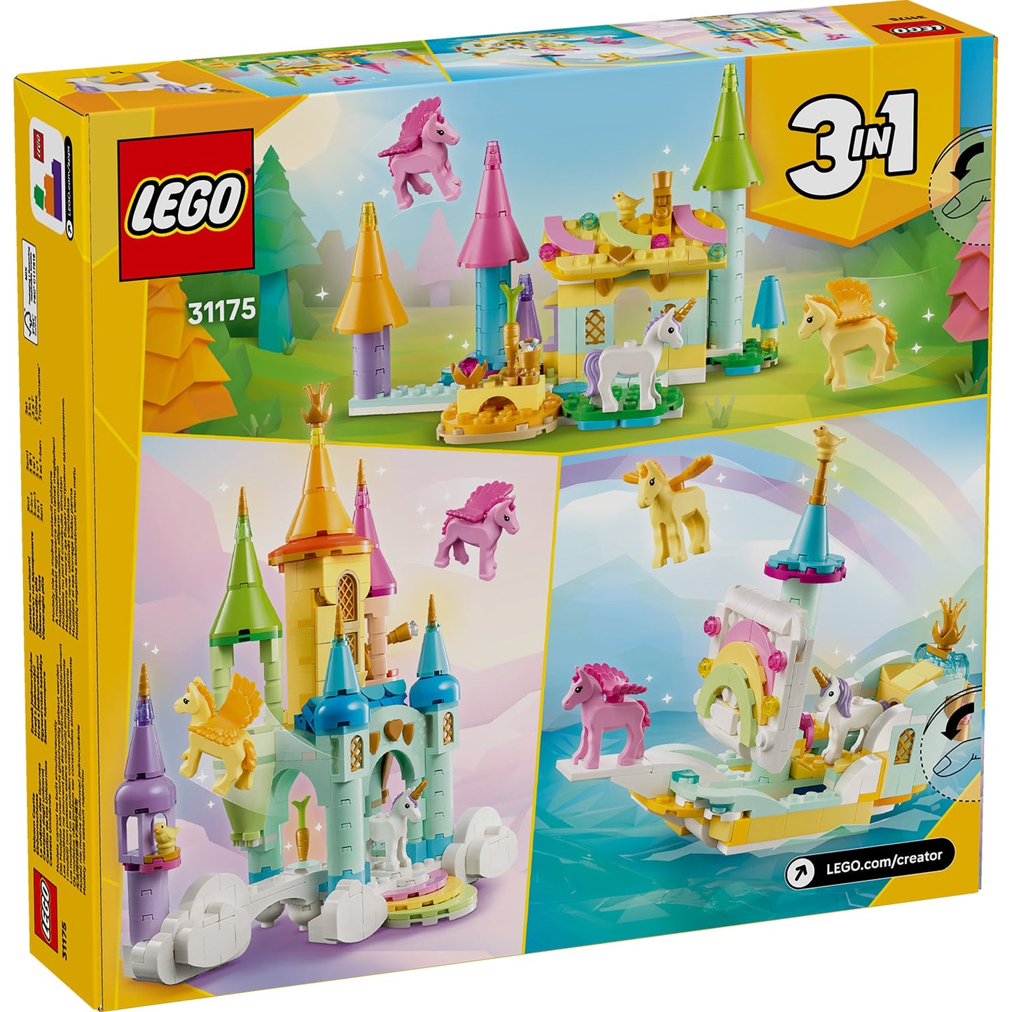 LEGO® Creator 3-in-1 Unicorn Castle - Bộ Đồ Chơi Lắp Ráp Lâu Đài Kỳ Lân - LEGO 31175 LEGO - ảnh 4 - Lego Creator 3-in-1