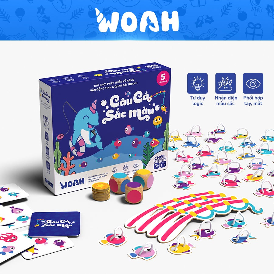 Đồ chơi Câu cá sắc màu cao cấp cho bé từ 3 tuổi - Board game trí tuệ phát triển kỹ năng - Board Game VN