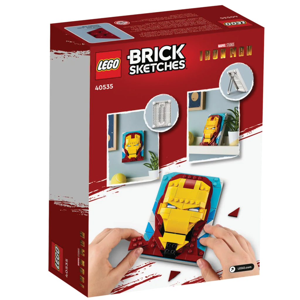 LEGO® Brick Sketches™ Iron Man (40535) - Mô hình tranh lắp ráp 3D Marvel - Hình ảnh bổ sung 7