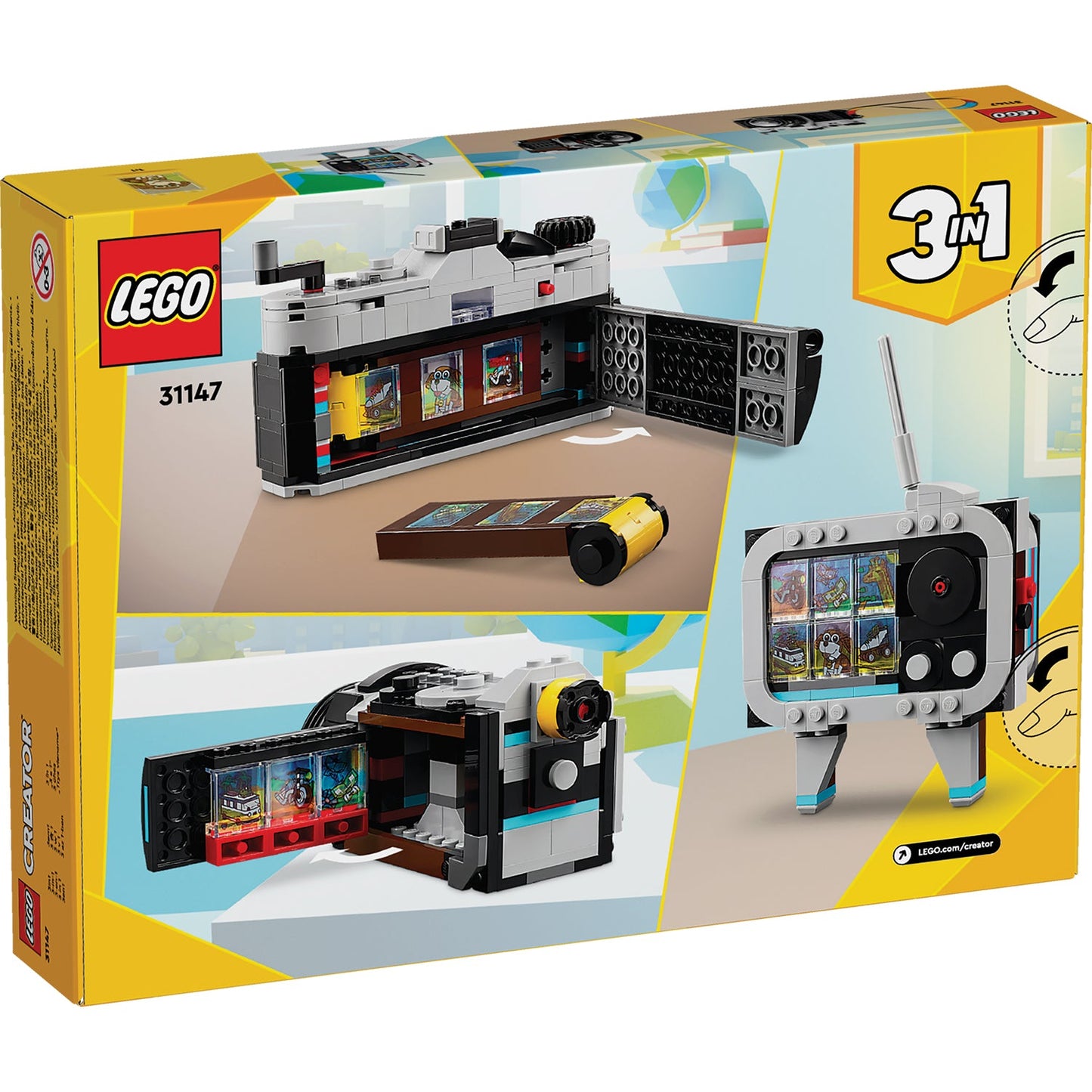 LEGO® Creator 3-in-1 Retro Camera - Bộ Lắp Ráp Máy Ảnh Cổ Điển 3 Trong 1 - LEGO 31147 LEGO - ảnh 3 - Building Sets