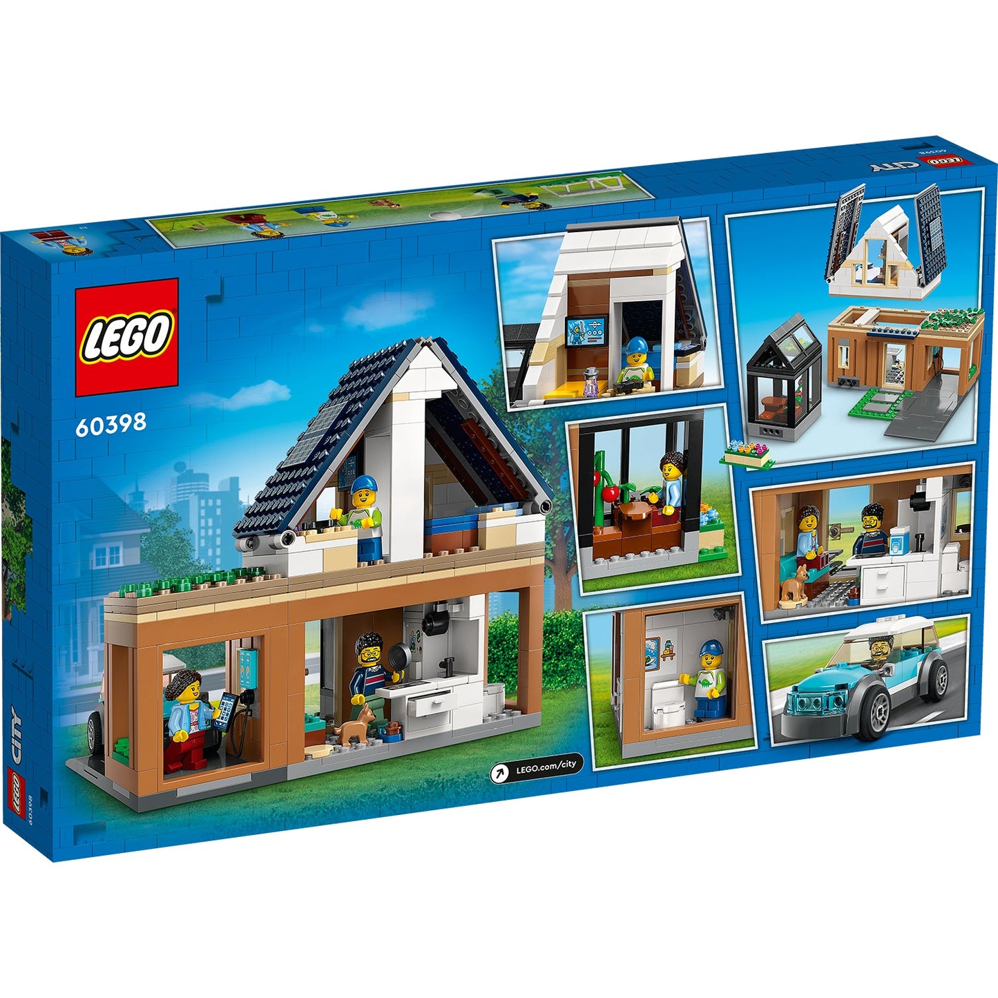LEGO® City Family House and Electric Car - Mô Hình Ngôi Nhà Gia Đình Và Xe Điện LEGO City 60398
