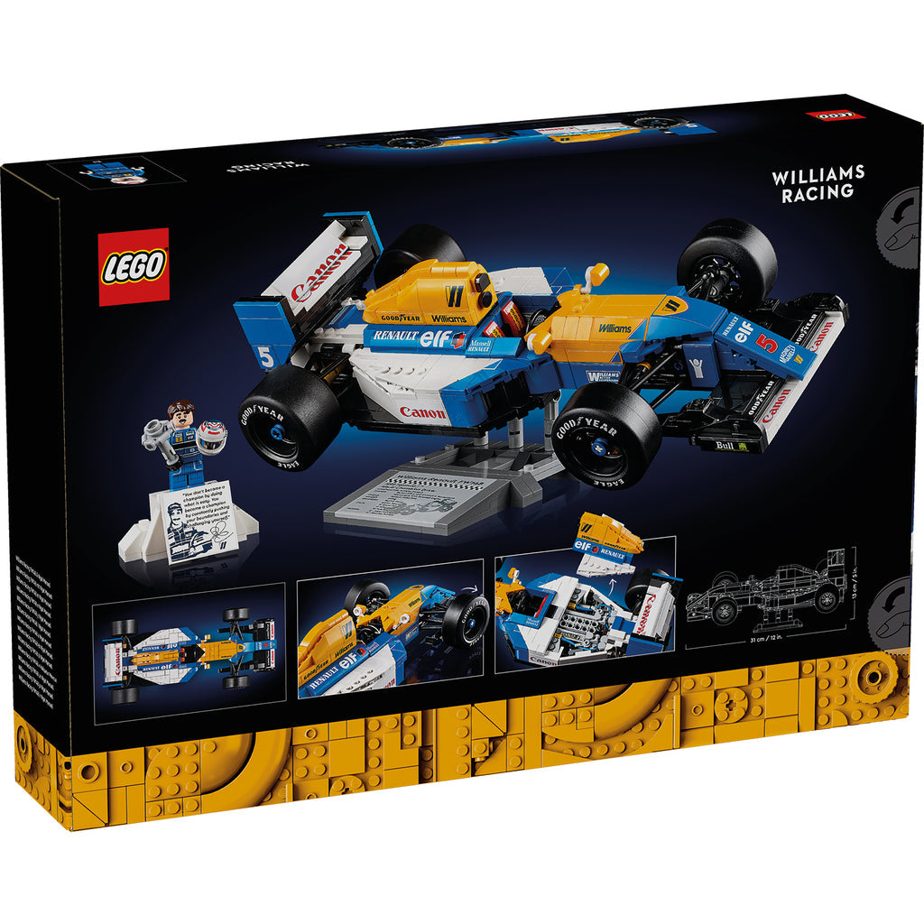 LEGO® ICONS™ Williams Racing FW14B & Nigel Mansell - Mô Hình Xe Đua F1 Huyền Thoại (10353) LEGO - ảnh 3 - LEGO Icons