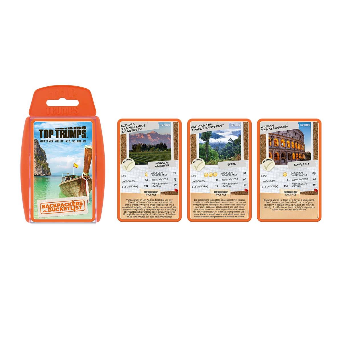 Back Packers' Bucket List Top Trumps Card Game - Trò Chơi Thẻ Bài Du Lịch - Winning Moves - Hình ảnh bổ sung 4