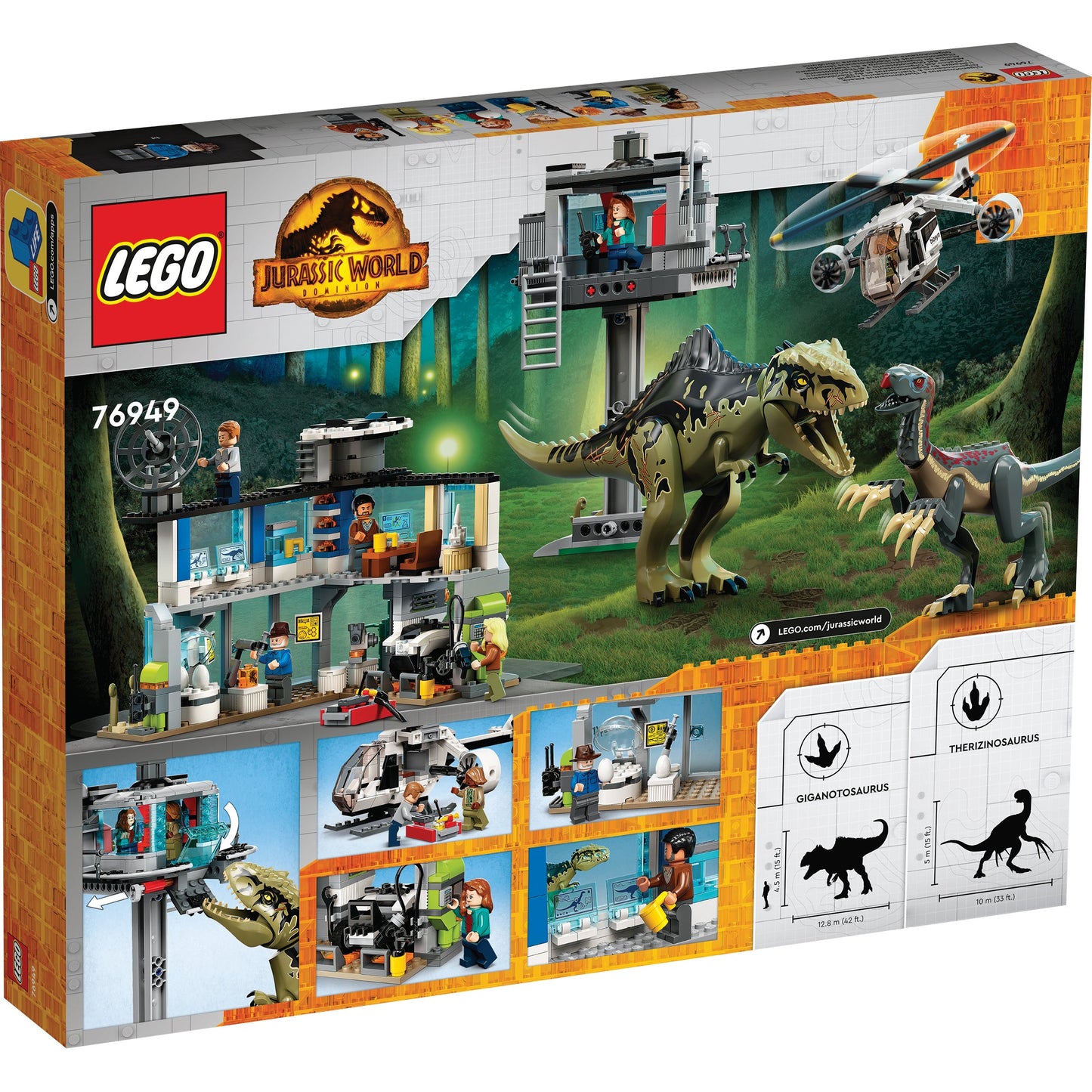 LEGO® Jurassic World Giganotosaurus and Therizinosaurus Attack - Bộ Đồ Chơi Lắp Ráp Khủng Long 76949 - LEGO LEGO - ảnh 7 - LE