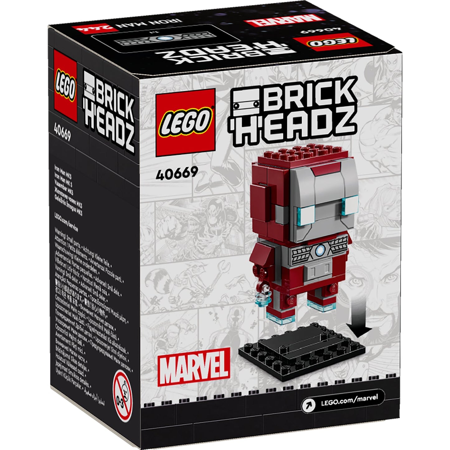 LEGO® BrickHeadz™ Iron Man MK5 Figure Mô Hình Lắp Ráp Marvel Siêu Anh Hùng LEGO 40669 LEGO - ảnh 4 - Mô hình lắp ráp LEGO