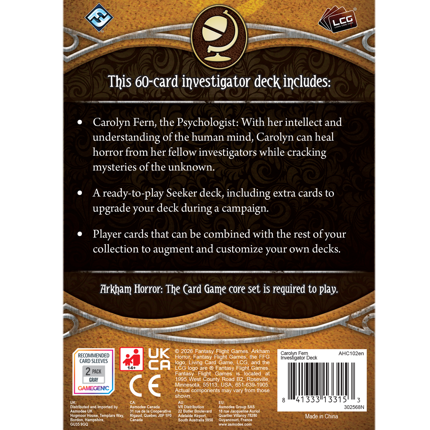 Arkham Horror: The Card Game - Carolyn Fern Investigator Deck