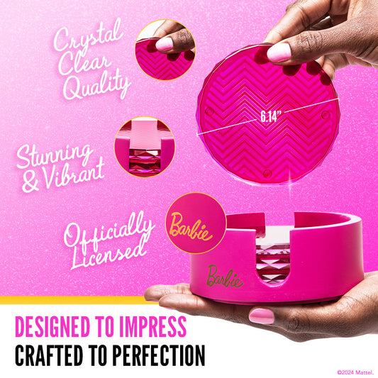 Barbie™ X Dragon Glassware® Coasters - Bộ Lót Ly Thủy Tinh Pha Lê Cao Cấp - Dragon Glassware - Hình ảnh chi tiết 2